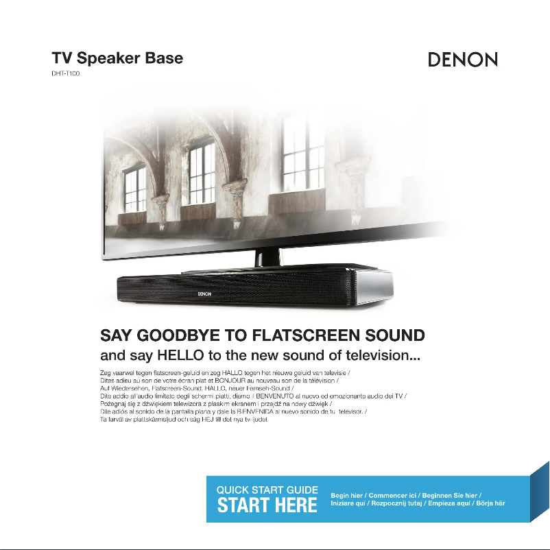 Page 1 de la notice Manuel utilisateur Denon DHT-T100