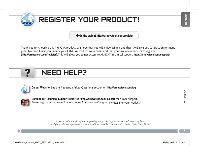 Image de la première page du manuel de l'appareil 10 G2