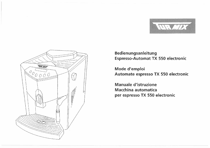 Page n°1 - Manuel utilisateur Turmix TX 550