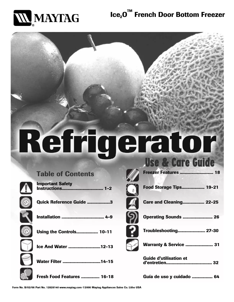 Page 1 de la notice Manuel utilisateur Maytag MFI2269VEW