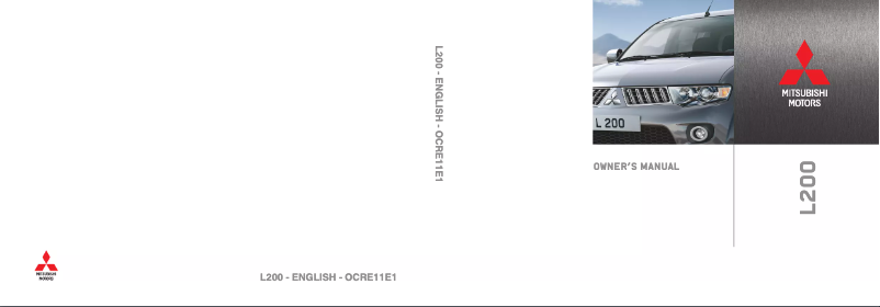 Page 1 de la notice Manuel utilisateur Mitsubishi L200 (2011)