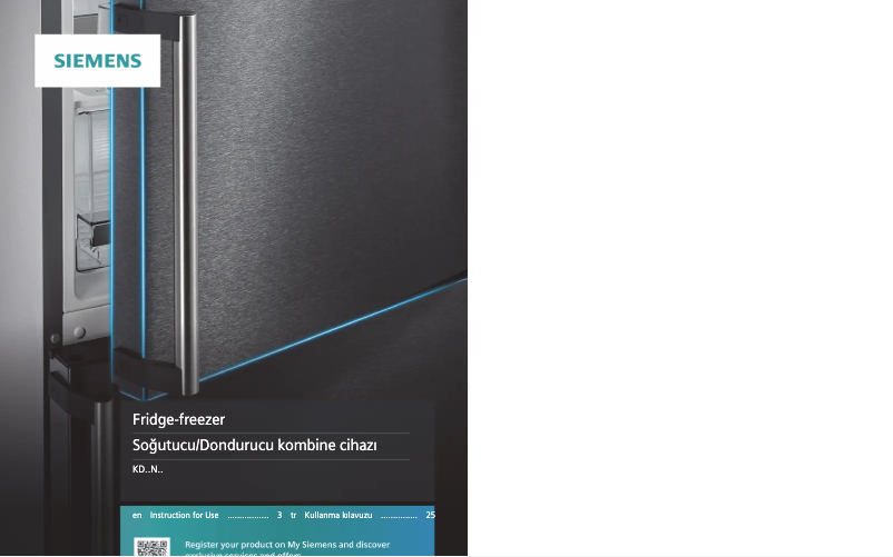 Page 1 de la notice Manuel utilisateur Siemens KD76NAWF0N