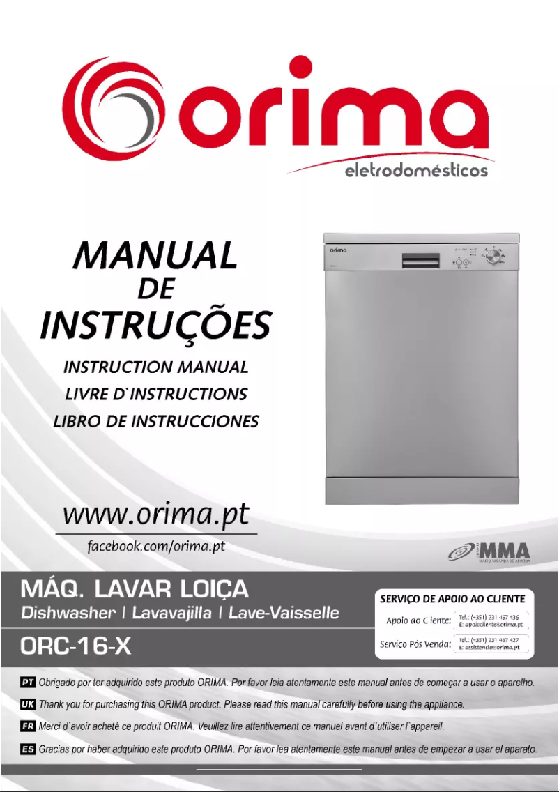 Page n°1 - Manuel utilisateur Orima ORC 16 X