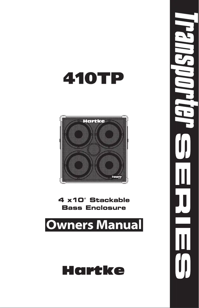 Page n°1 - Manuel utilisateur Hartke 410TP