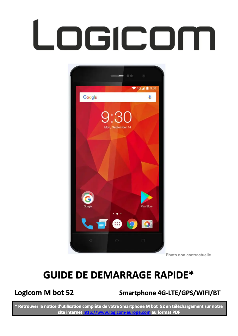 Page n°1 - Manuel utilisateur Logicom M Bot 52