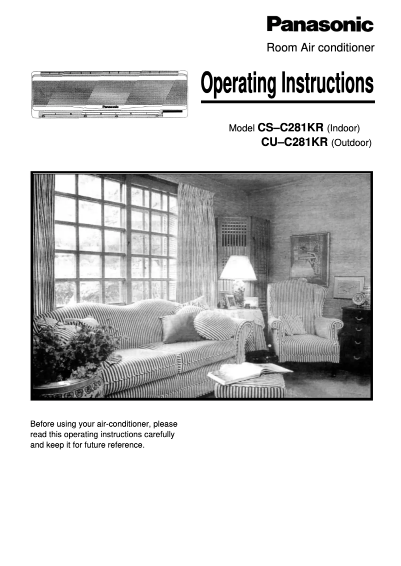 Page 1 de la notice Manuel utilisateur Panasonic CS-C281KR