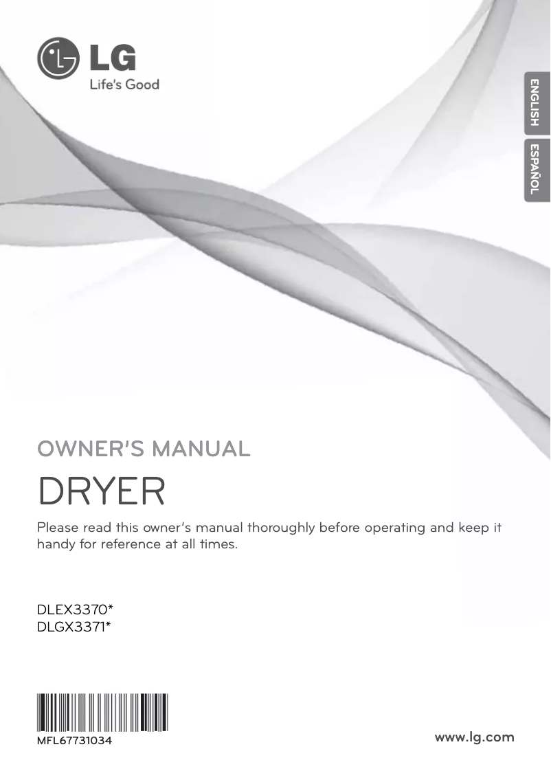 Page n°1 - Manuel utilisateur LG DX3371R