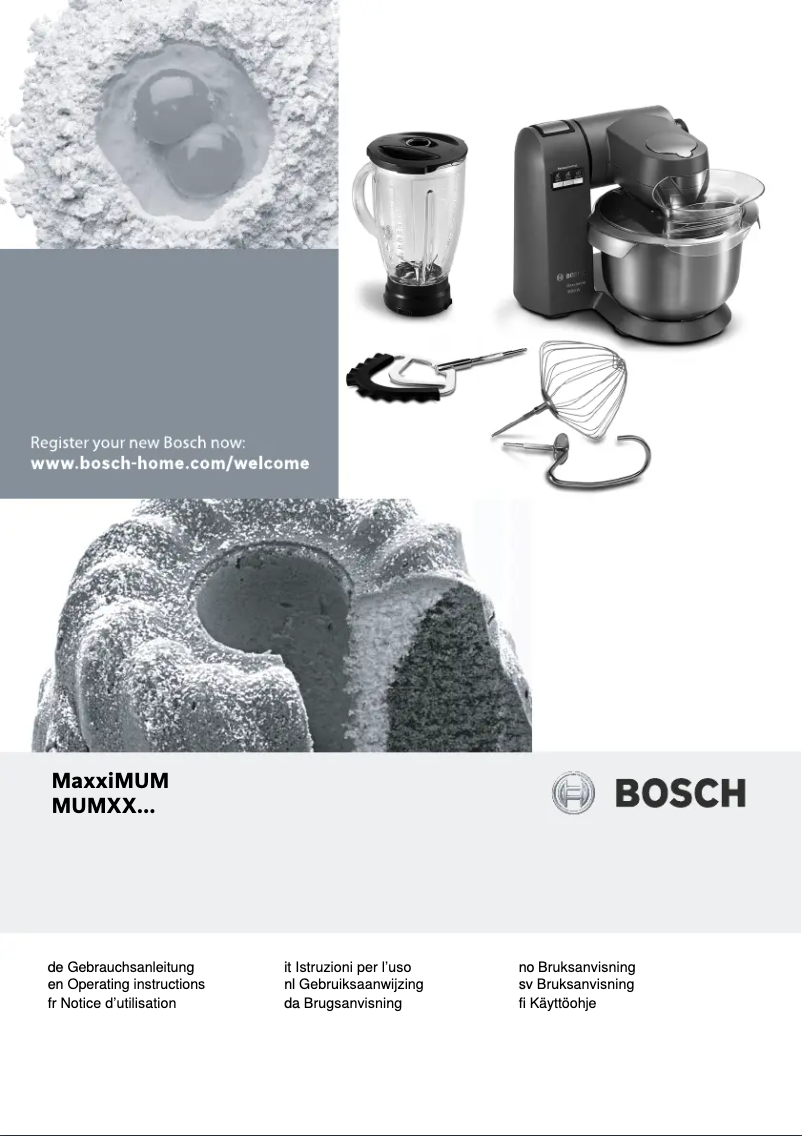 Page 1 de la notice Manuel utilisateur Bosch MUMXX40G