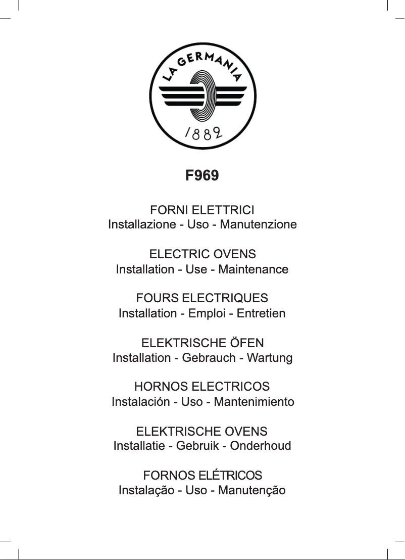 Page 1 de la notice Manuel utilisateur La Germania F969LAGEKXT