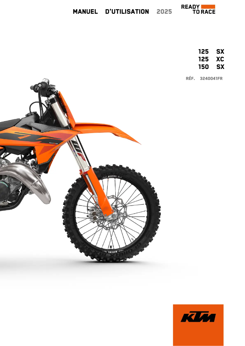 Page n°1 - Manuel utilisateur KTM 125 SX (2025)