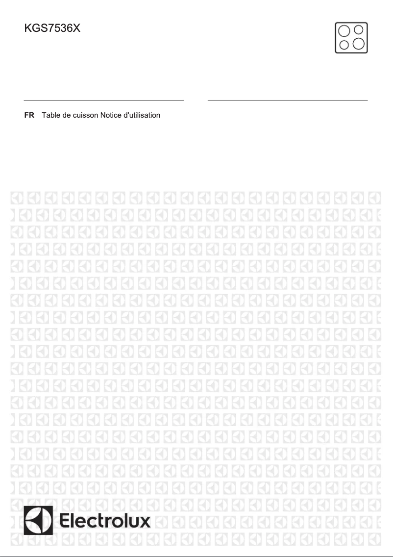 Page 1 de la notice Manuel utilisateur Electrolux KGS7536X