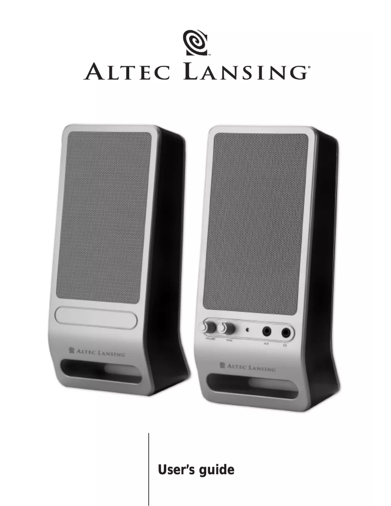 Page 1 de la notice Manuel utilisateur Altec Lansing VS2320