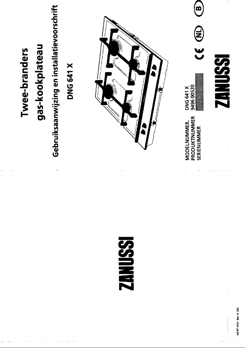 Page 1 de la notice Manuel utilisateur Zanussi DNG 641 x