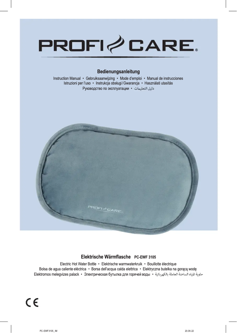 Page 1 de la notice Manuel utilisateur ProfiCare PC-EWF 3105
