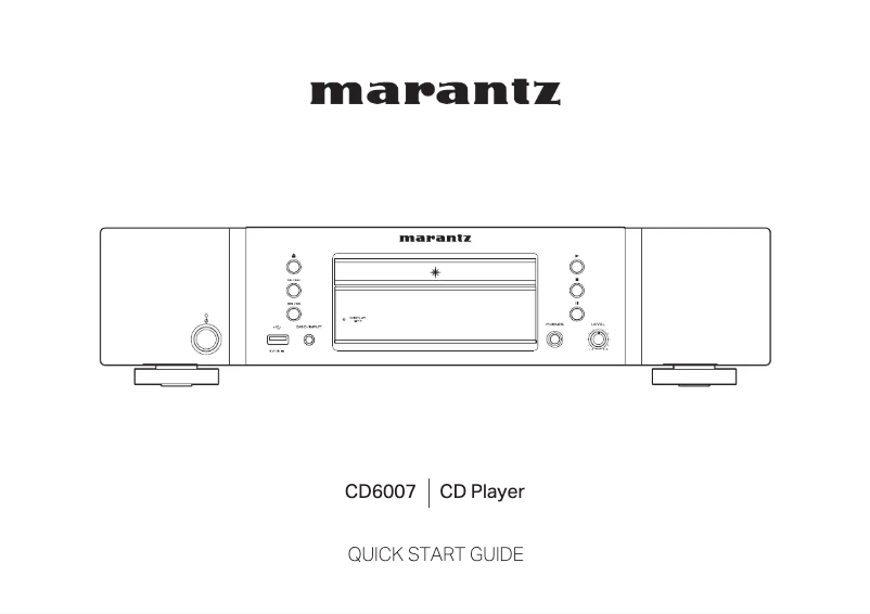 Page n°1 - Guide de démarrage rapide Marantz CD6007