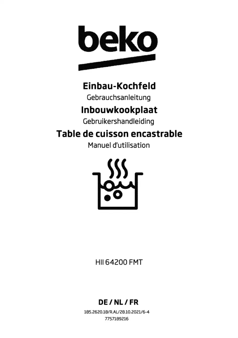 Page 1 de la notice Manuel utilisateur Beko HII 64200 FMT