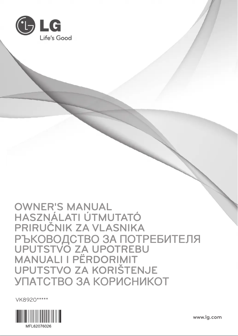 Page n°1 - Manuel utilisateur LG VK8920SCAQ