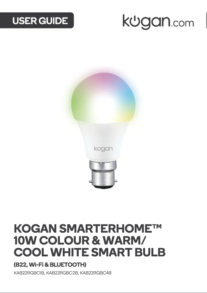 Image de la première page du manuel de l'appareil KAB22RGBC4B