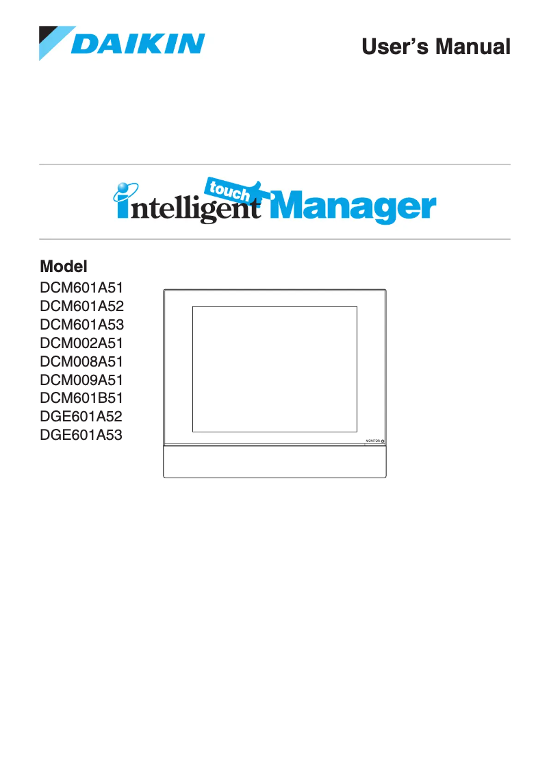 Page 1 de la notice Manuel utilisateur Daikin DCM002A51