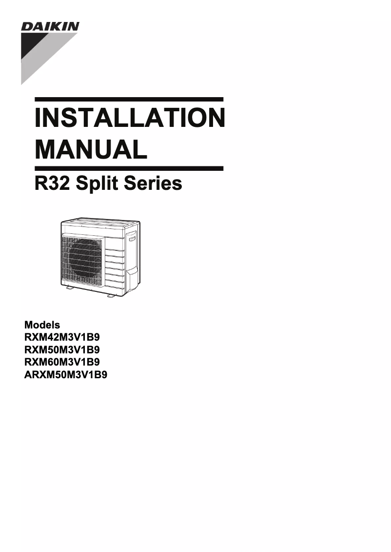 Page n°1 - Manuel utilisateur Daikin ARXM25M3V1B9