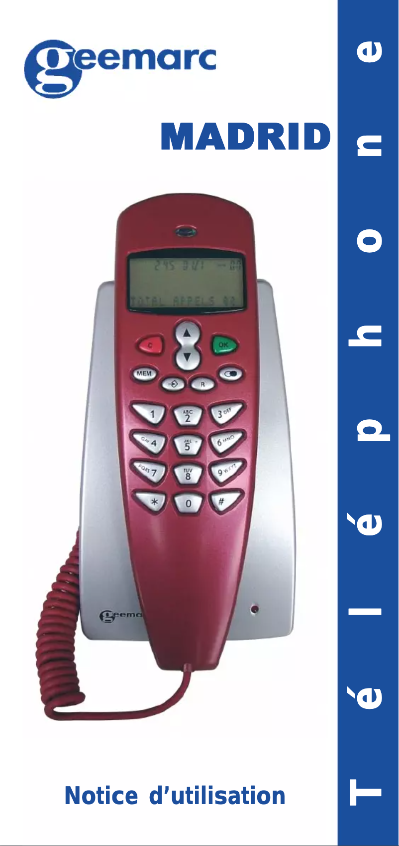 Page 1 de la notice Manuel utilisateur Geemarc Madrid