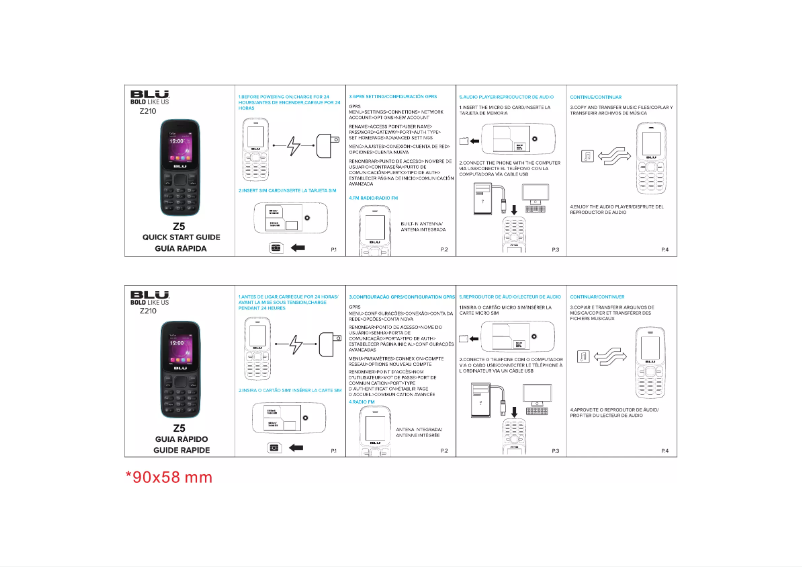 Page 1 de la notice Manuel utilisateur BLU Z5