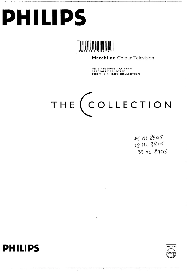 Image de la première page du manuel de l'appareil 28ML8805