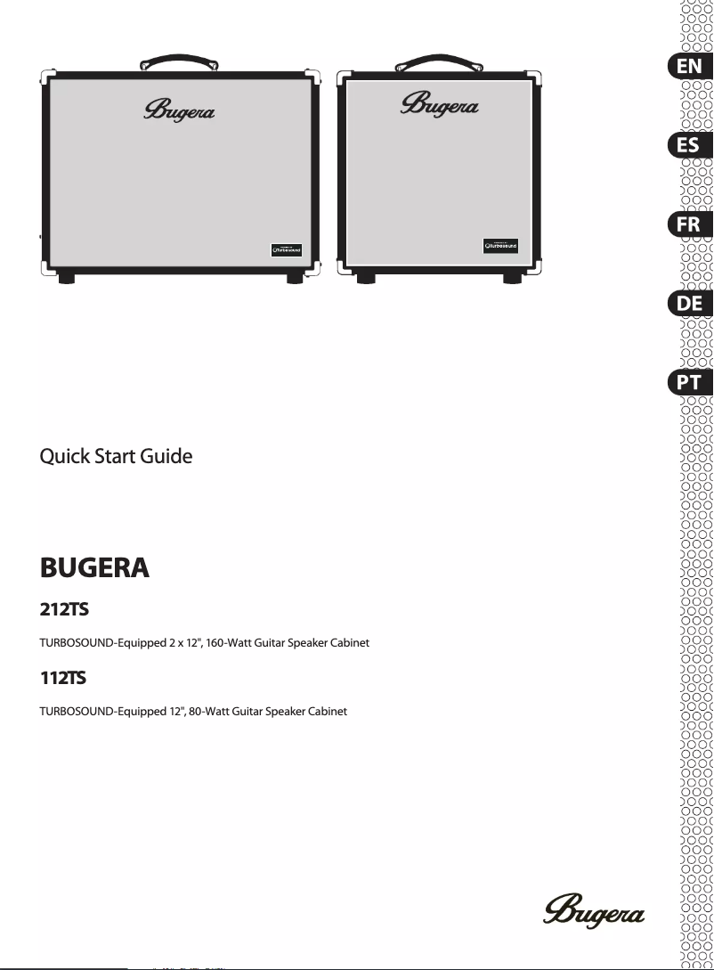 Page n°1 - Guide de démarrage rapide Bugera 212TS