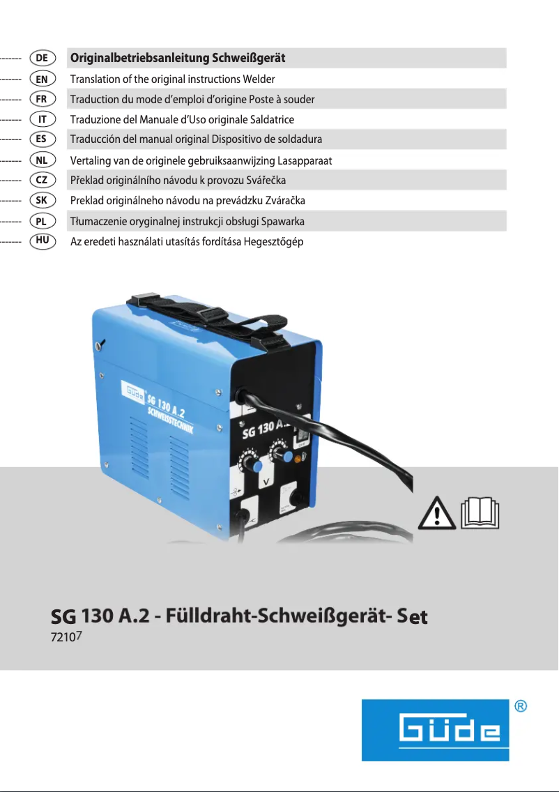 Image de la première page du manuel de l'appareil SG 130A.2-Set