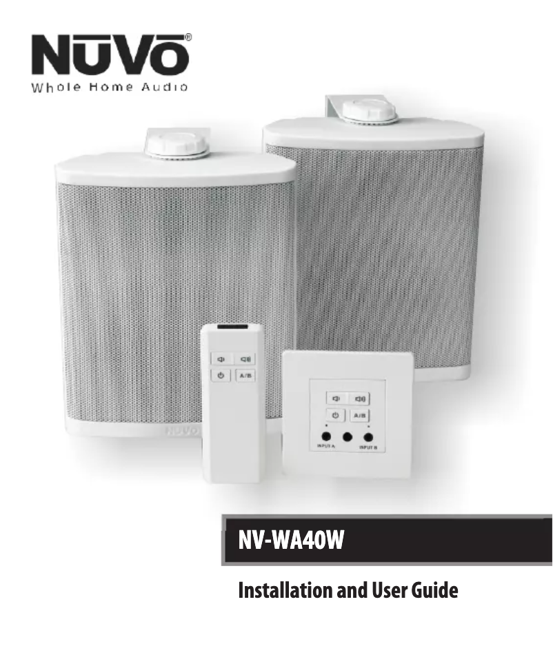Page 1 of the manual User Manual NUVO WA40