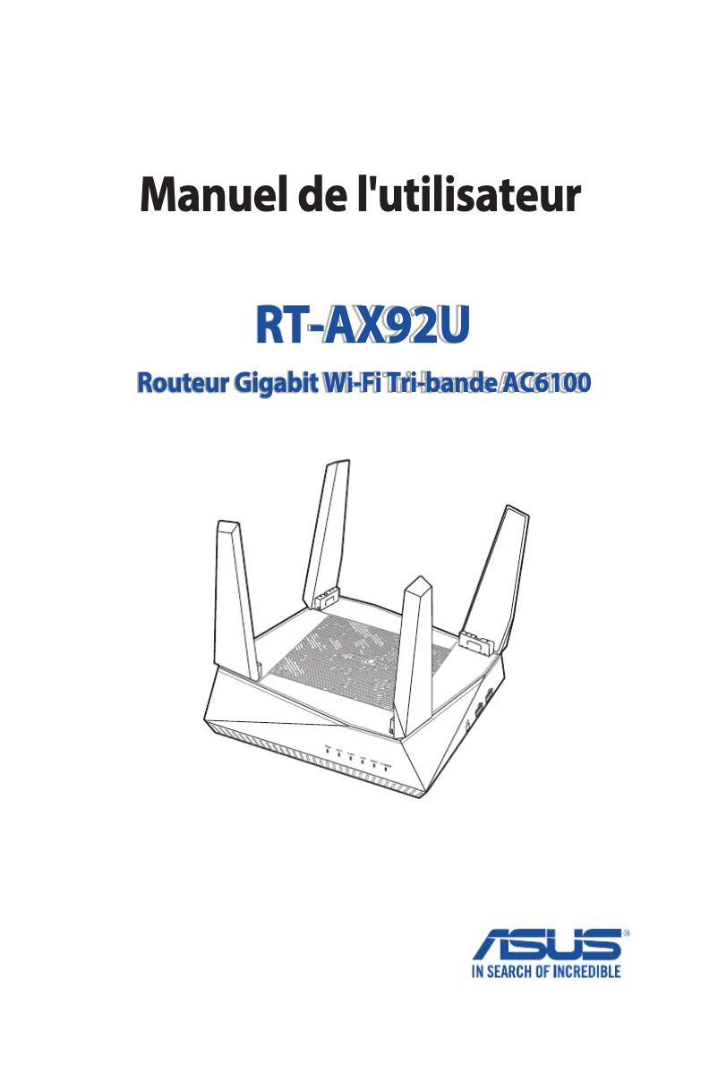 Page n°1 - Manuel utilisateur Asus AiMesh RT-AX92U