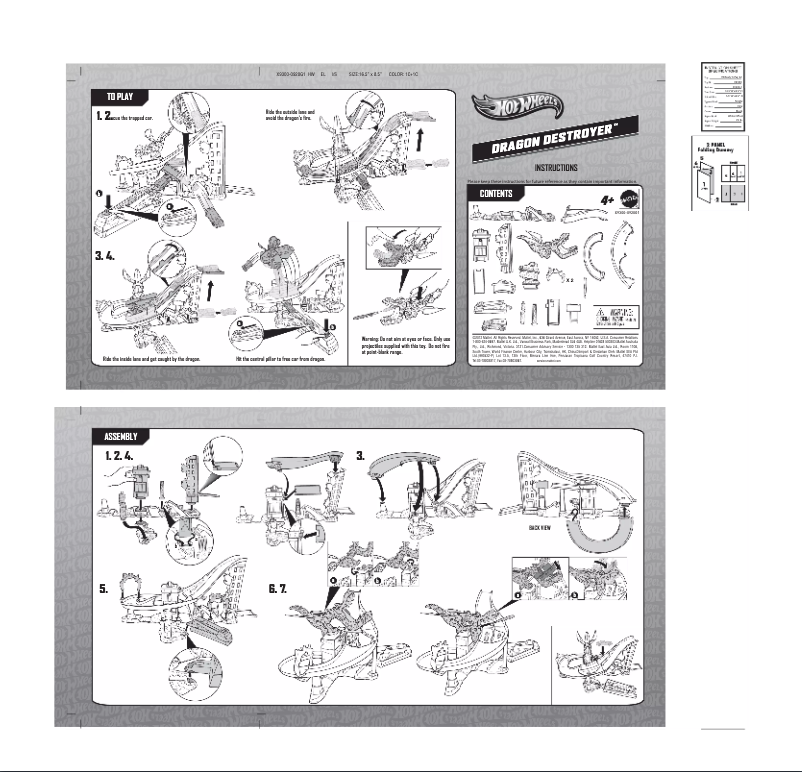 Page 1 of the manual User Manual Mattel Hot Wheels Dragon Destroyer