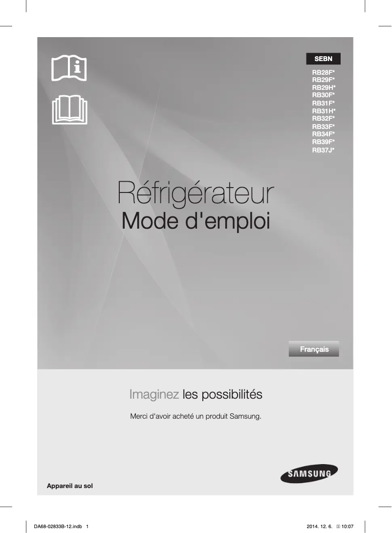 Image de la première page du manuel de l'appareil RB33J3315SA/EF