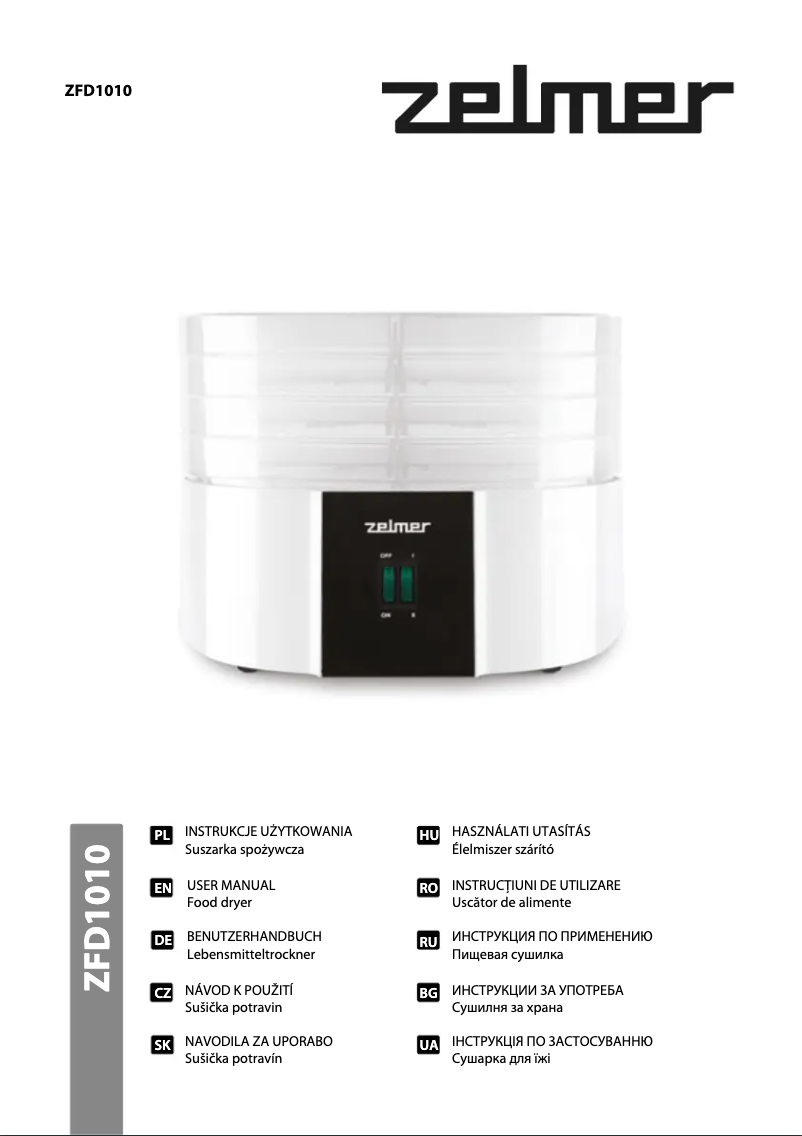 Page 1 de la notice Manuel utilisateur Zelmer ZFD1010