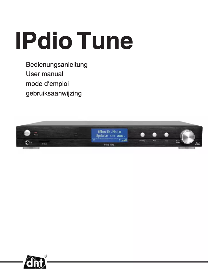 Page n°1 - Manuel utilisateur dnt IPdio Tune
