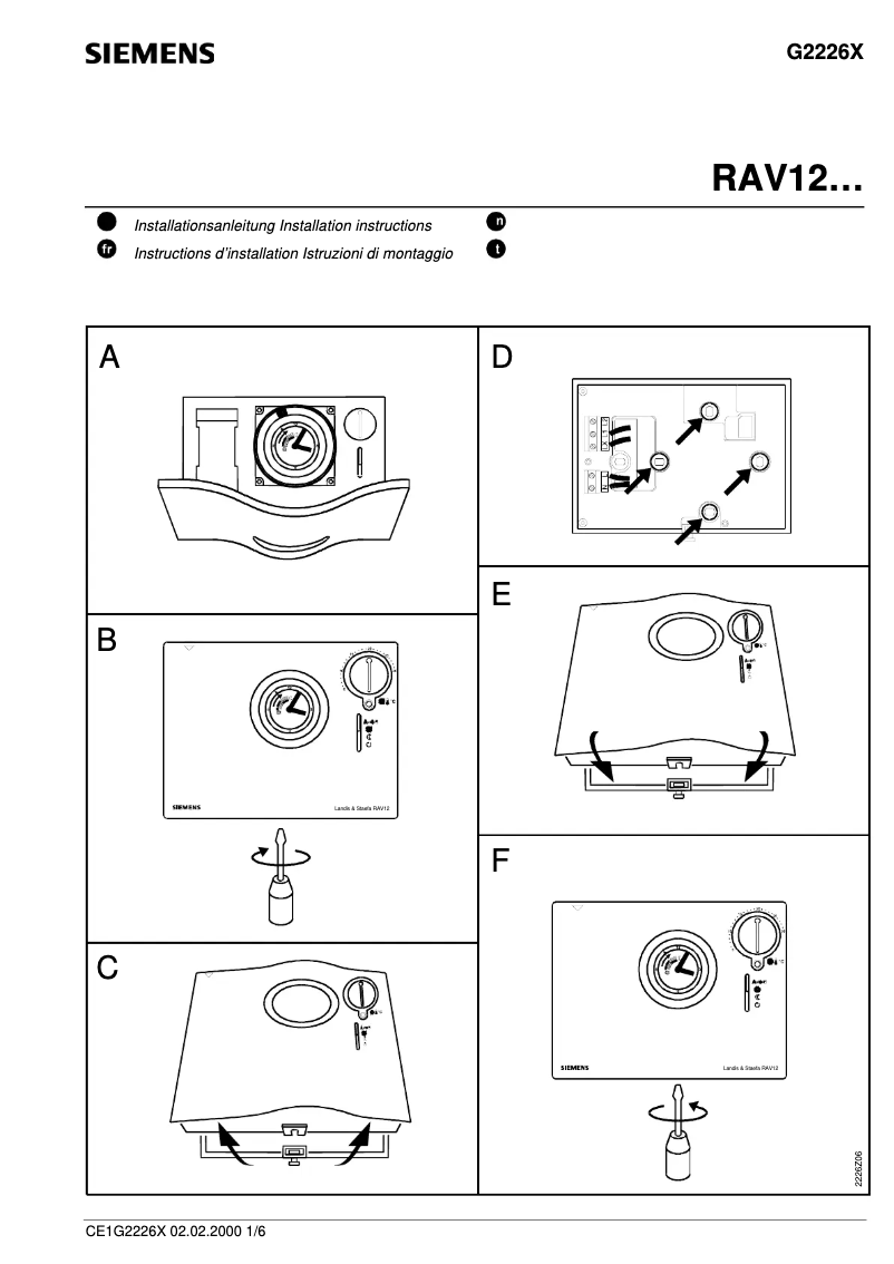 Page n°1 - Manuel utilisateur Siemens RAV12