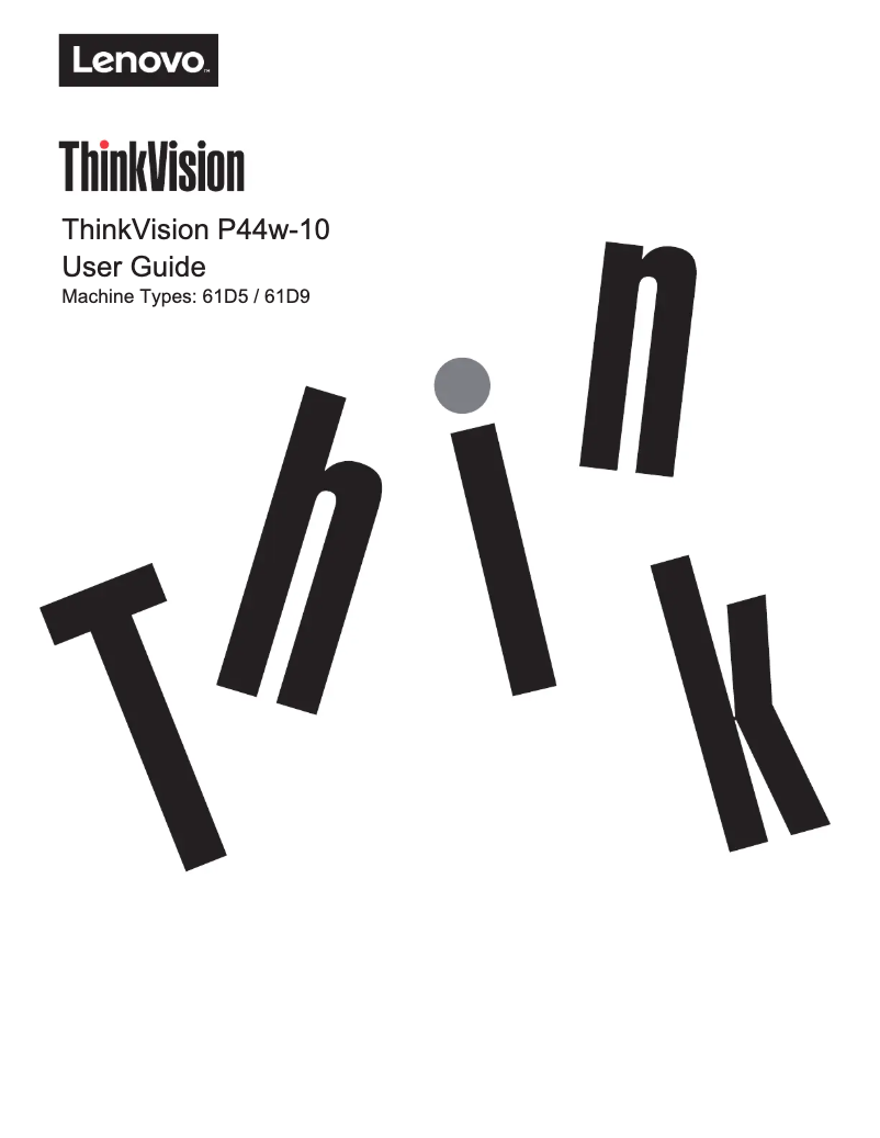 Page n°1 - Manuel utilisateur Lenovo ThinkVision P44w