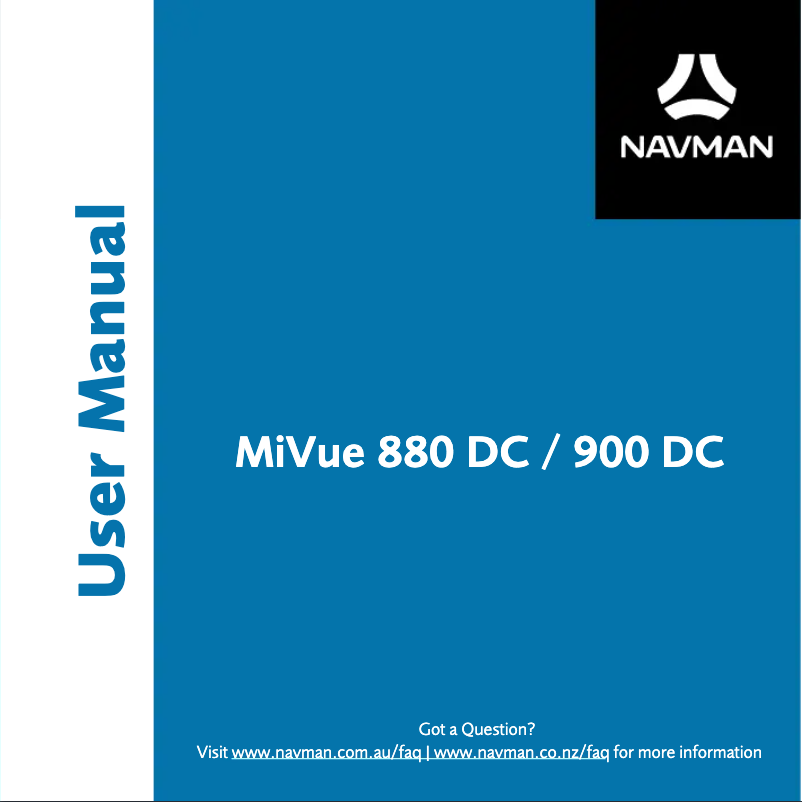 Page 1 de la notice Manuel utilisateur Navman MiVue 880 DC