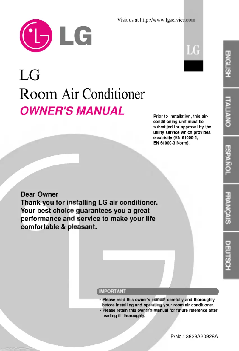 Page n°1 - Manuel utilisateur LG AS-W126FGG0