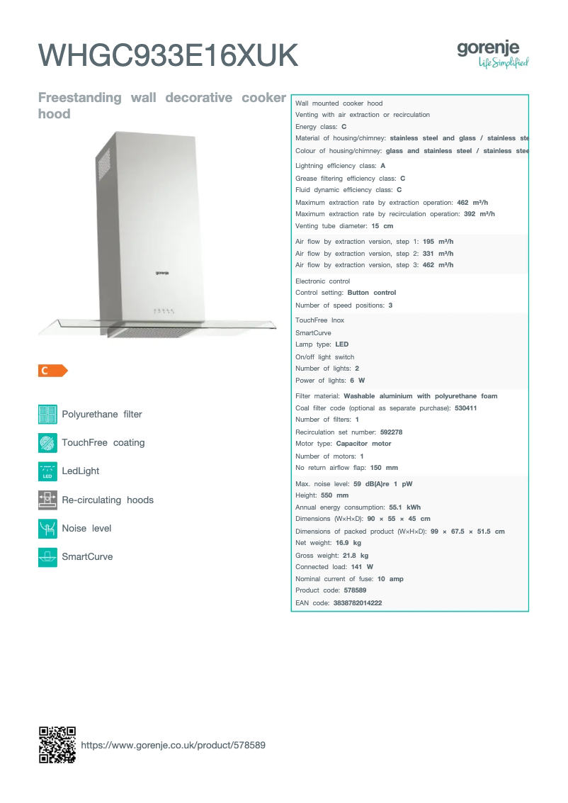 Page n°1 - Manuel utilisateur Gorenje WHGC933E16XUK