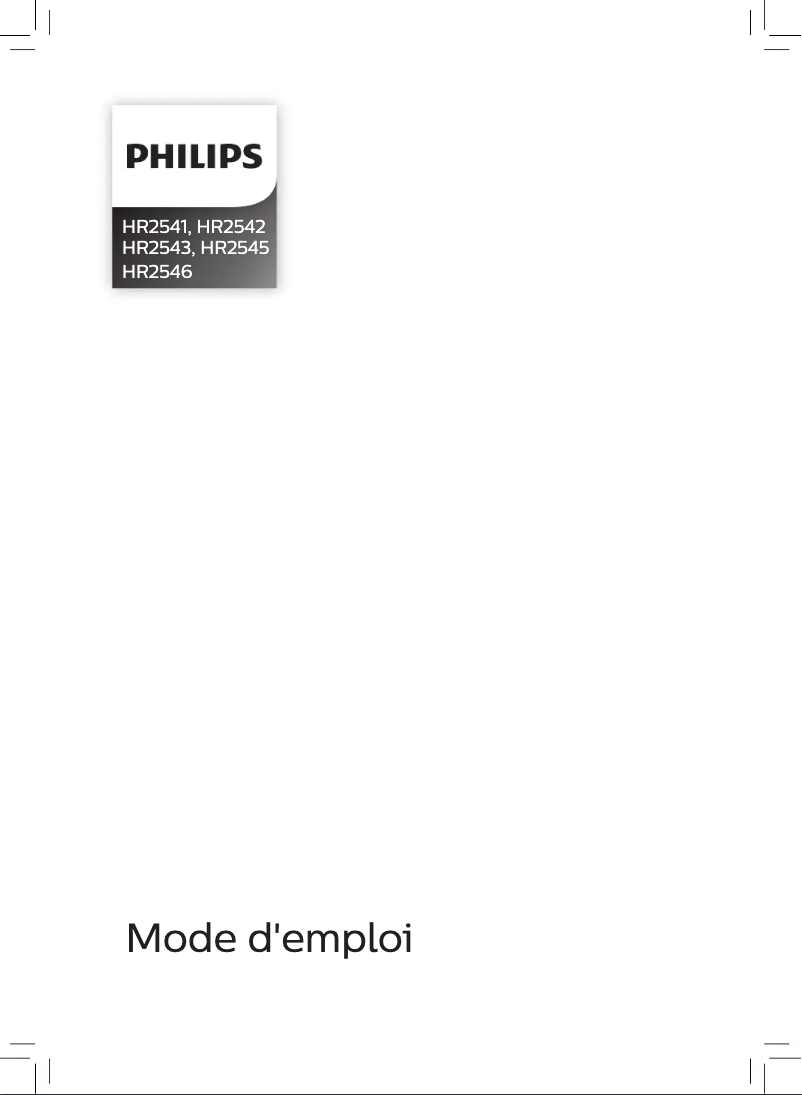 Page n°1 - Manuel utilisateur Philips Daily Collection HR2546