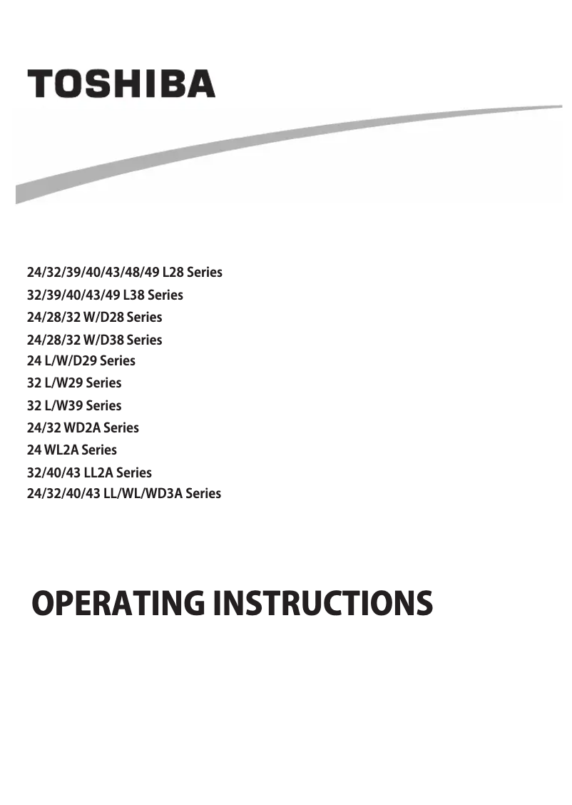 Page n°1 - Manuel utilisateur Toshiba 40LL3A63DB