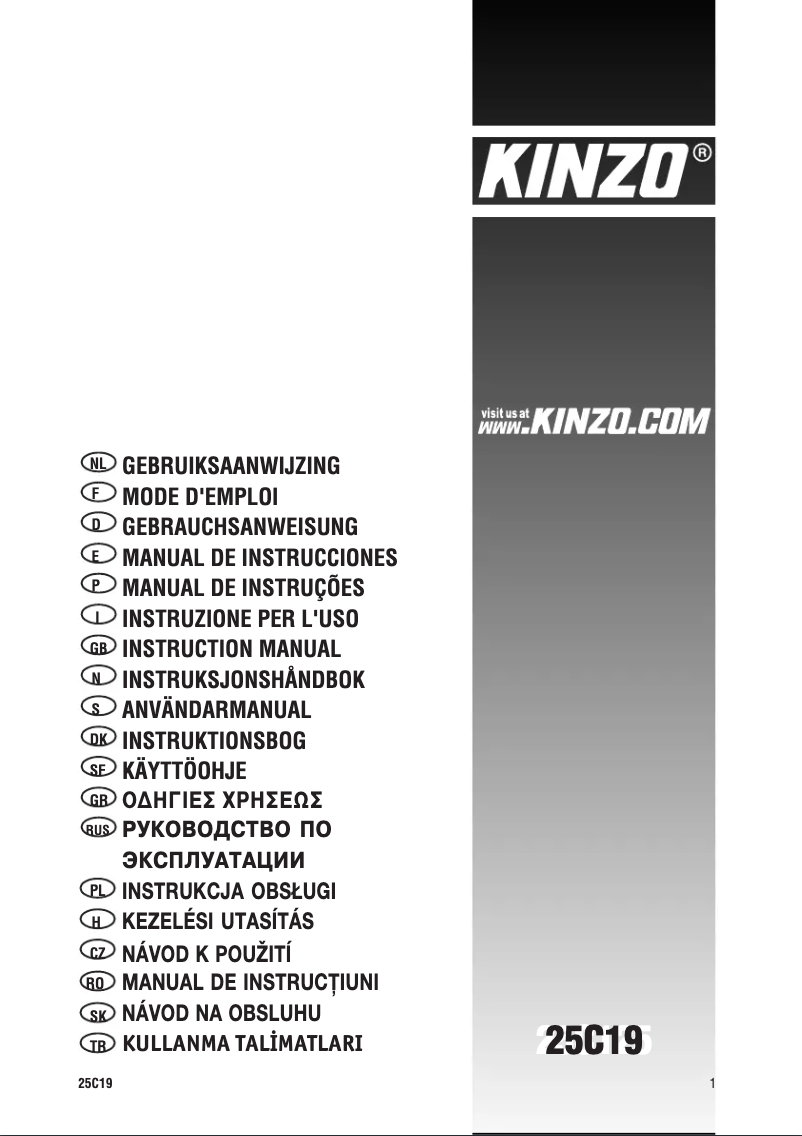 Page 1 de la notice Manuel utilisateur Kinzo 25C19
