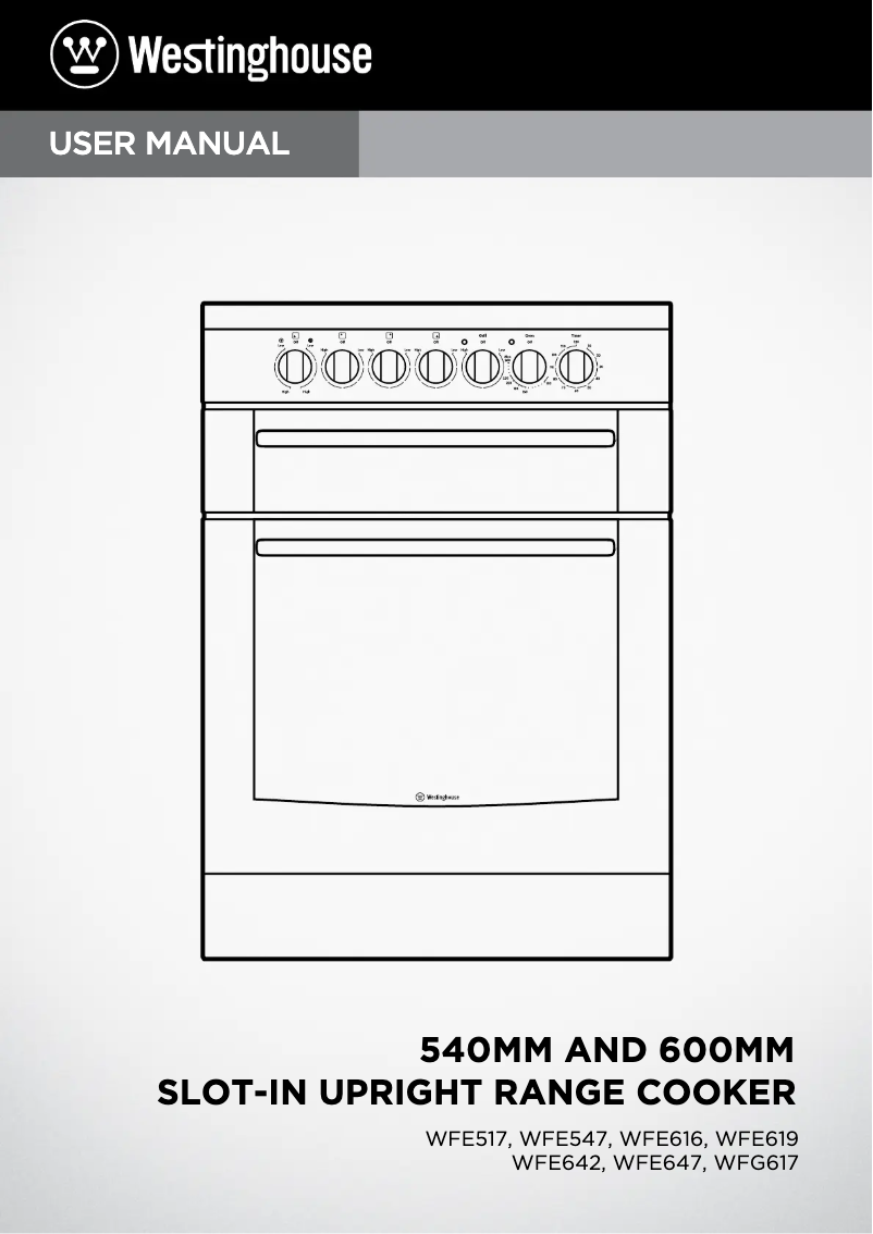 Page n°1 - Manuel utilisateur Westinghouse WFE547