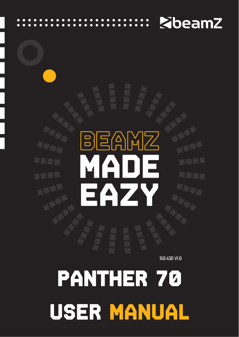 Page 1 of the manual User Manual BeamZ Panther 70