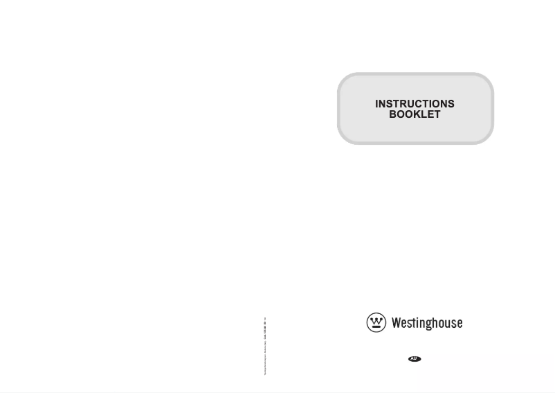 Page n°1 - Manuel utilisateur Westinghouse DSK965S