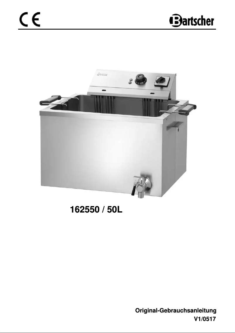 Page 1 de la notice Manuel utilisateur Bartscher 162550