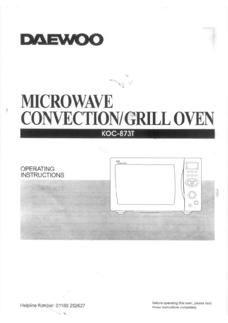 Page n°1 - Manuel utilisateur Daewoo KOC-873T