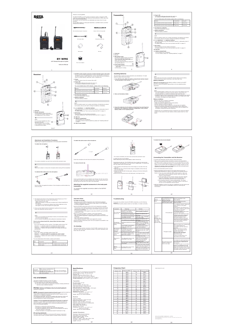 Página 1 del manual Manual de usuario BOYA BY-WM6