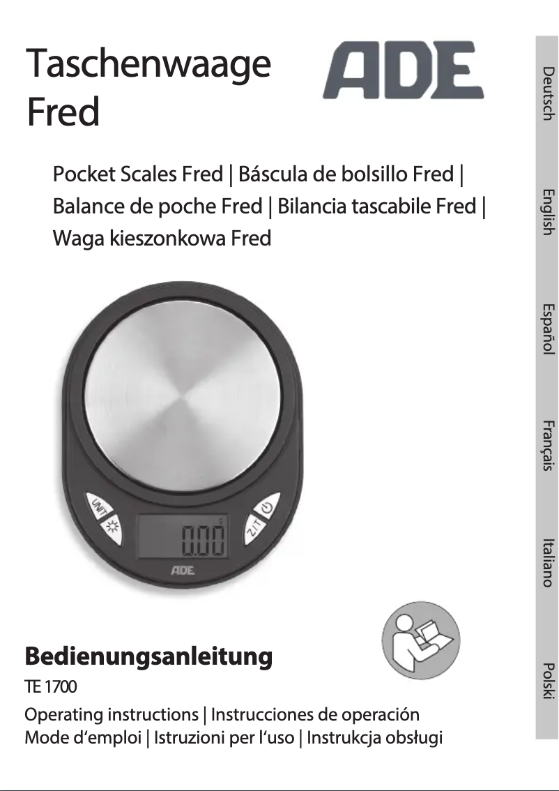 Page n°1 - Manuel utilisateur ADE Fred TE 1700
